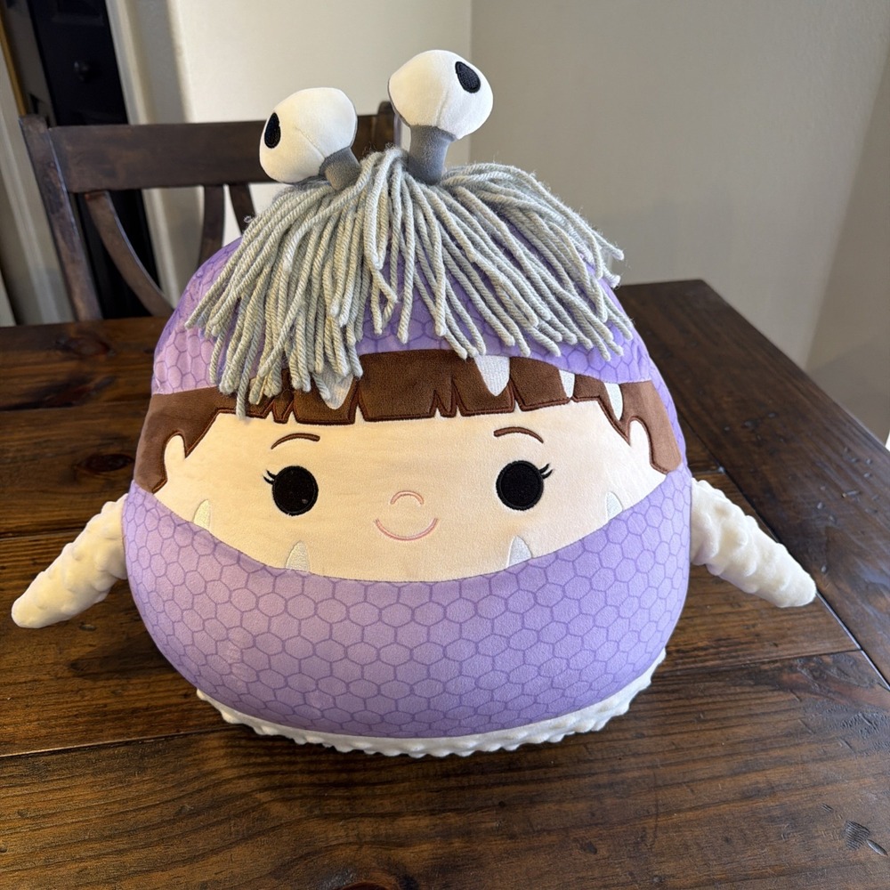 Squishmallows Disney Pixar Boo Monsters Inc‎ Purple Plush Kellytoy 15 Inch